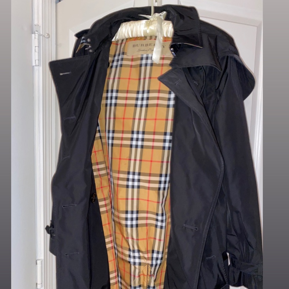 Burberry women’s black trenchcoat